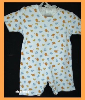 Zutano Infant Boy Romper Longall Sailboat Wagon 0 3 M