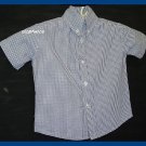 Glorimont Boy SS Blue Gingham Seersucker Shirt 2T