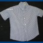 Glorimont Boy SS Blue Gingham Seersucker Shirt 2T