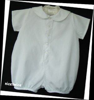 Itsy Bitsy Boy White Nautical Sailor Shortall 3 M 56cm