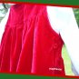 Christmas Greetings Girl Red Shirred Dress White Blouse Set 2T