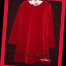 Maggie Breen Girl Red Christmas Dress Beaded Flowers 4