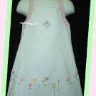 Emmas Garden Girl White Lined Sundress Flowers 2T