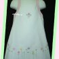 Emmas Garden Girl White Lined Sundress Flowers 2T