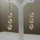 Jasmine BLUSHING PEARL Earrings NEW! Iridescent Beauty Genuine Gem Jewelry