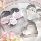 "Cut Our For Each Other" Stainless Steel Heart-Shaped Cookie Cutters