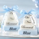 "Something Blue" Four Scented Soaps w/Blue Ribbon & Imprinted Charm