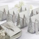 “Happy 25th Anniversary” Favor Box with Imprinted Silver Ribbon (Set of 24)