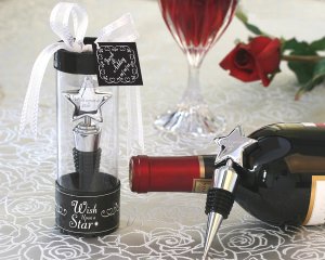 "Wish Upon A Star" Bottle Stopper with Rhinestone Accents in Tall Showcase Display Box