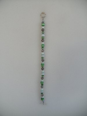 7" Bead mix- Greentone