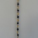 7" Amber Heart bead with black cork
