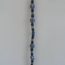 7" Black/silver mix with blue bead