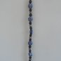 7" Black/silver mix with blue bead