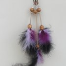 K- Colored feathered barrett, large