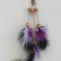 K- Colored feathered barrett, large