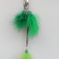 A- Colored feathered barrett, medium