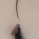 C- Guinea/black feather, 8"