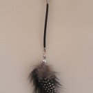 Guinea/black feather, 8"
