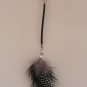 Guinea/black feather, 8"