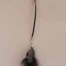 Guinea/black feather, 8"