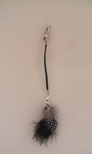 Guinea/black feather,8"