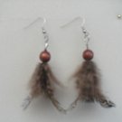 12- Pheasant feather w/dark bead