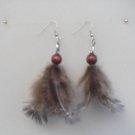 21- Pheasant feather w/ dark bead