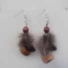 24- Pheasant feather w/ dark bead