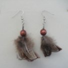 25- Pheasant feather w/ dark bead