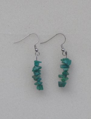 Amazonite, silver hoop