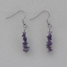 Amethyst, silver hoop