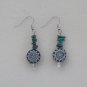 Malachite, silver hoop