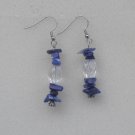 Blue Lapis, silver hoop
