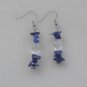 Blue Lapis, silver hoop