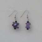 Amethyst, silver hoop