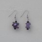Amethyst, silver hoop