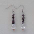 Garnet, silver hoop