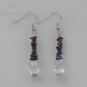 Garnet, silver hoop