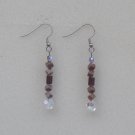 Jasper,crystal, silver hoop