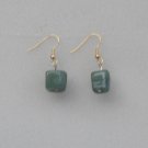 Adventurine, gold hoop