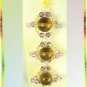 "TROPICAL"PURPLE&CLEAR SAWAROVSKI RHINESTONE BRACELET