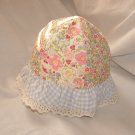 NWT Girl GYMBOREE Floral Flower Sun Hat Sz 0-3 Mo Line?