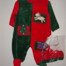 Boy Girl MINIBASIX 2pc Velour Sleeper Set Sz 3 Mo *NWT*