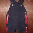Boy GYMBOREE 4th of July Short Overalls Sz 3-6 Mo *EUC*