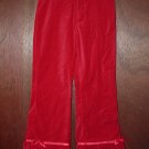 NWT Girls CHILDRENS PLACE Red Velour Adjustable Pants 5