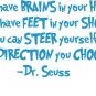 Steer Yourself - Dr. Seuss Quote - Vinyl Wall Decal