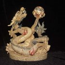 Nice Old Bone Carving Art Lucky Dragon Play Bead