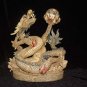 Nice Old Bone Carving Art Lucky Dragon Play Bead