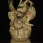 Nice Old Bone Carving Art Dragon King Entwine Bead