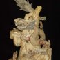 Nice Old Bone Carving Art Dragon King 12 Animals Figure